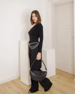 Borsa in pelle BRENDA nera – LOVING BAGS