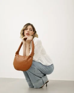Borsa in pelle Cloe CUOIO – LOVING BAGS