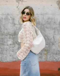 Borsa in pelle Cloe LATTE – LOVING BAGS