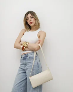 Borsa in pelle DEVA latte – LOVING BAGS