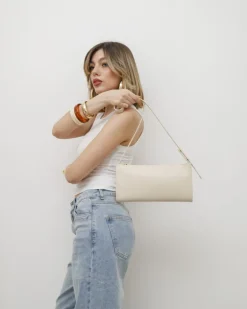 Borsa in pelle DEVA latte – LOVING BAGS