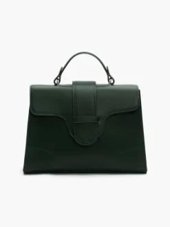 Borsa in pelle DIANA verde bosco argento – LOVING BAGS