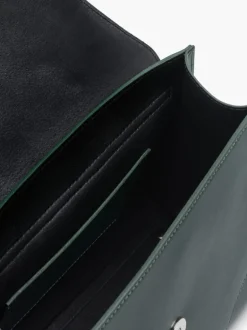 Borsa in pelle DIANA verde bosco argento – LOVING BAGS