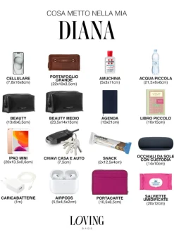 Borsa in pelle DIANA verde bosco argento – LOVING BAGS
