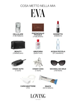 Borsa in pelle EVA azzurra – LOVING BAGS
