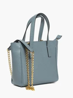 Borsa in pelle EVA azzurra – LOVING BAGS