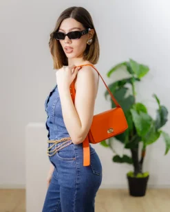 Borsa in pelle FRIDA arancio – LOVING BAGS