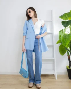 Borsa in pelle FRIDA azzurra – LOVING BAGS