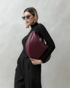 Borsa in pelle RACHEL bordeaux – LOVING BAGS