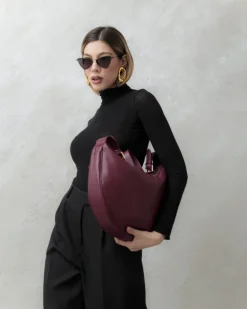 Borsa in pelle RACHEL bordeaux – LOVING BAGS