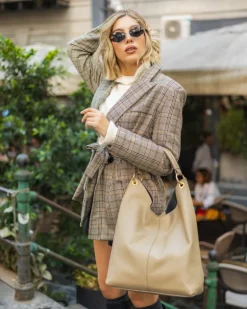 Borsa in pelle SIENNA beige – LOVING BAGS