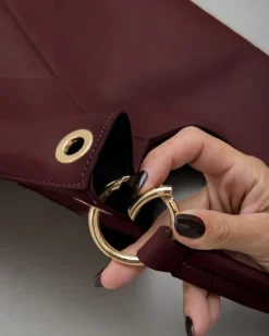Borsa in pelle SIENNA bordeaux – LOVING BAGS