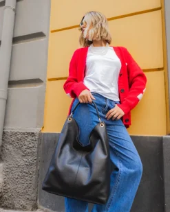 Borsa in pelle SIENNA nera – LOVING BAGS