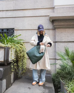 Borsa in pelle SIENNA verde – LOVING BAGS