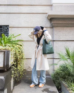Borsa in pelle SIENNA verde – LOVING BAGS