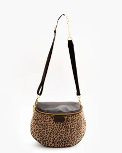 Borsa ISABELLA in pelle marrone ANIMALIER – LOVING BAGS
