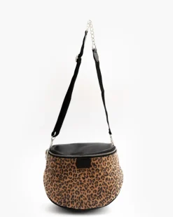 Borsa ISABELLA in pelle nera ANIMALIER – LOVING BAGS