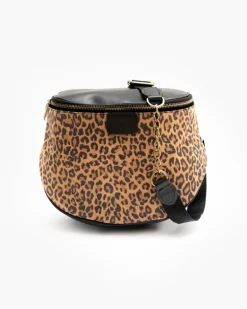 Borsa ISABELLA in pelle nera ANIMALIER – LOVING BAGS