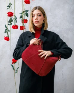 Borsa ROSE in camoscio – BORDEAUX