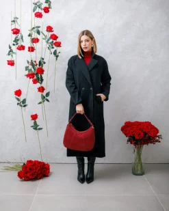 Borsa ROSE in camoscio – BORDEAUX