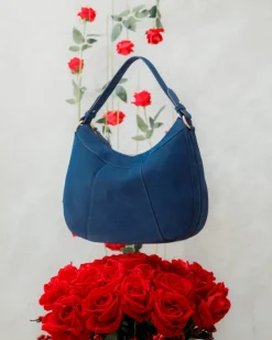 Borsa ROSE in camoscio – BLU