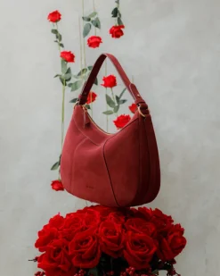 Borsa ROSE in camoscio – BORDEAUX