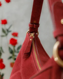Borsa ROSE in camoscio – BORDEAUX