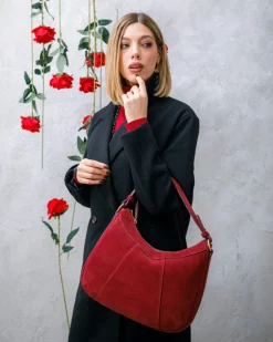Borsa ROSE in camoscio – BORDEAUX