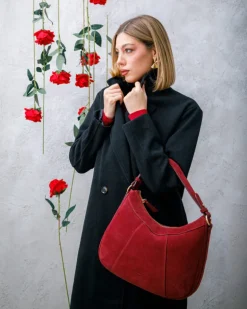 Borsa ROSE in camoscio – BORDEAUX