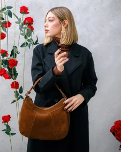 Borsa ROSE in camoscio – MARRONE