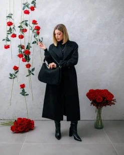 Borsa ROSE in camoscio – NERA
