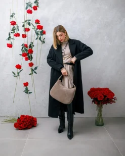 Borsa ROSE in camoscio – TORTORA