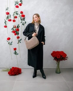 Borsa ROSE in camoscio – TORTORA