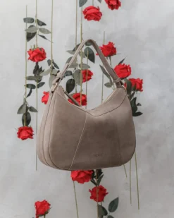 Borsa ROSE in camoscio – TORTORA