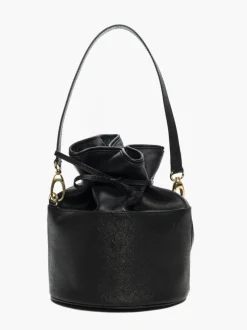 Borsa secchiello in pelle ROSSANA nera – LOVING BAGS
