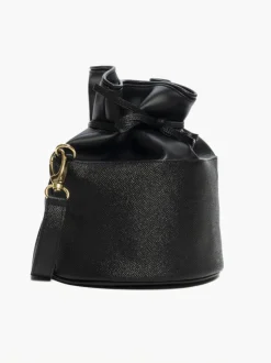 Borsa secchiello in pelle ROSSANA nera – LOVING BAGS