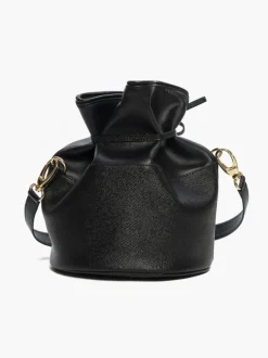 Borsa secchiello in pelle ROSSANA nera – LOVING BAGS