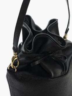 Borsa secchiello in pelle ROSSANA nera – LOVING BAGS