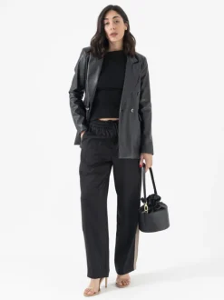 Borsa secchiello in pelle ROSSANA nera – LOVING BAGS