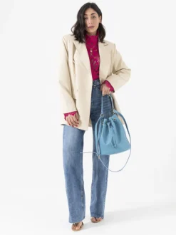 Borsa secchiello SOPHIA azzurra – LOVING BAGS