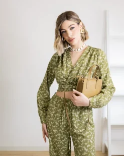 Borsa VITTORIA in pelle – VERDE KIWI