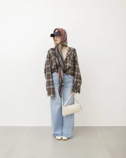 Camicia a quadri con cappuccio – H6908