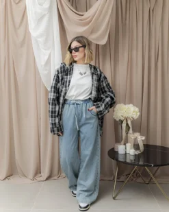 Camicia a quadri con cappuccio – H6908