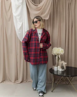 Camicia a quadri con cappuccio – H6908