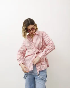 Camicia a righe con nodo – L1753