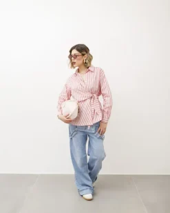 Camicia a righe con nodo – L1753