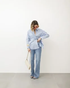 Camicia a righe con nodo – L1753