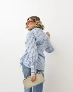 Camicia a righe con nodo – L1753