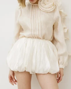 Camicia blusa con fiore – 8112