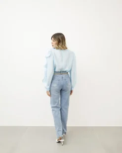 Camicia blusa con fiore – 8112